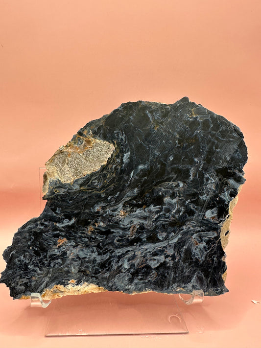 Large Pietersite Slab - 6.8"x5"x0.2" (Ouitja mine in Namibia)