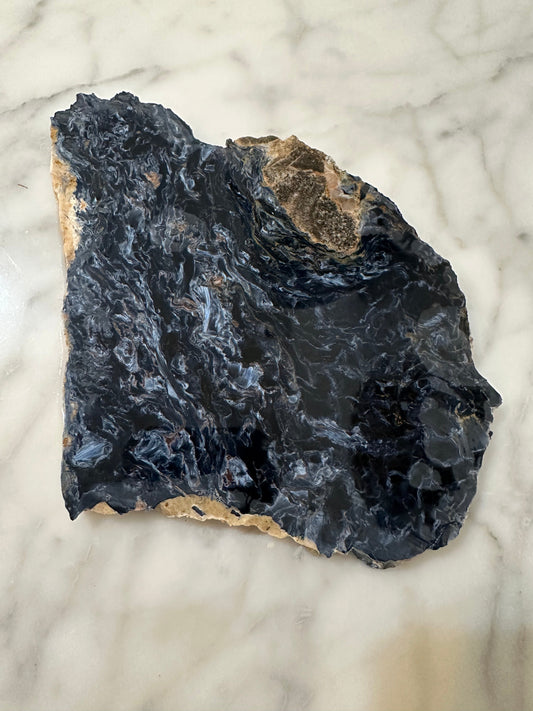 Large Pietersite Slab - 6.8"x5"x0.2" (Ouitja mine in Namibia)