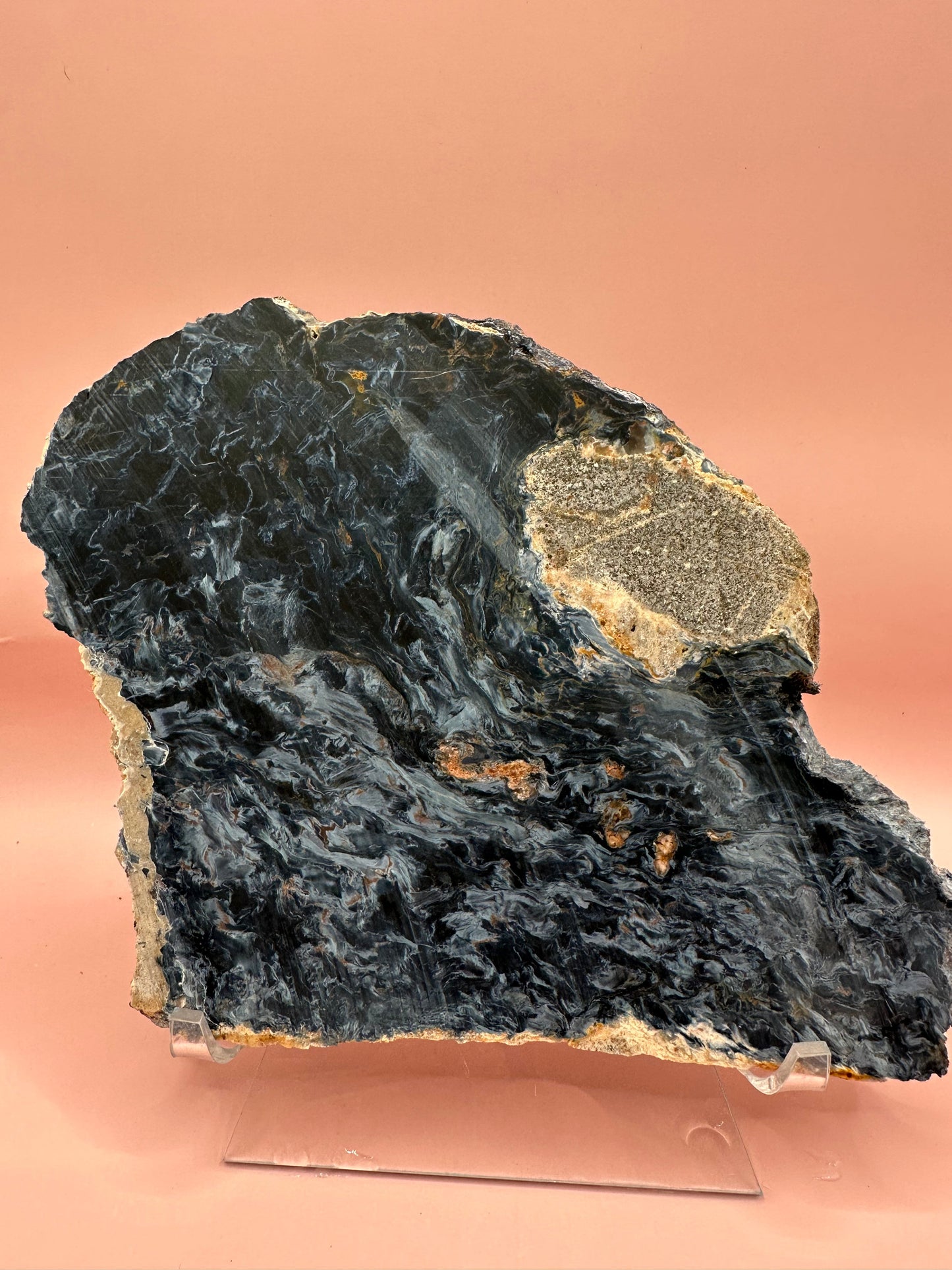 Large Pietersite Slab - 6.8"x5"x0.2" (Ouitja mine in Namibia)