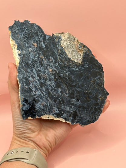 Large Pietersite Slab - 6.8"x5"x0.2" (Ouitja mine in Namibia)