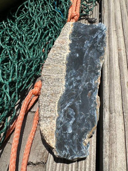 Pietersite Slab - 5.6x1.9x0.2" (Ouitja mine in Namibia)