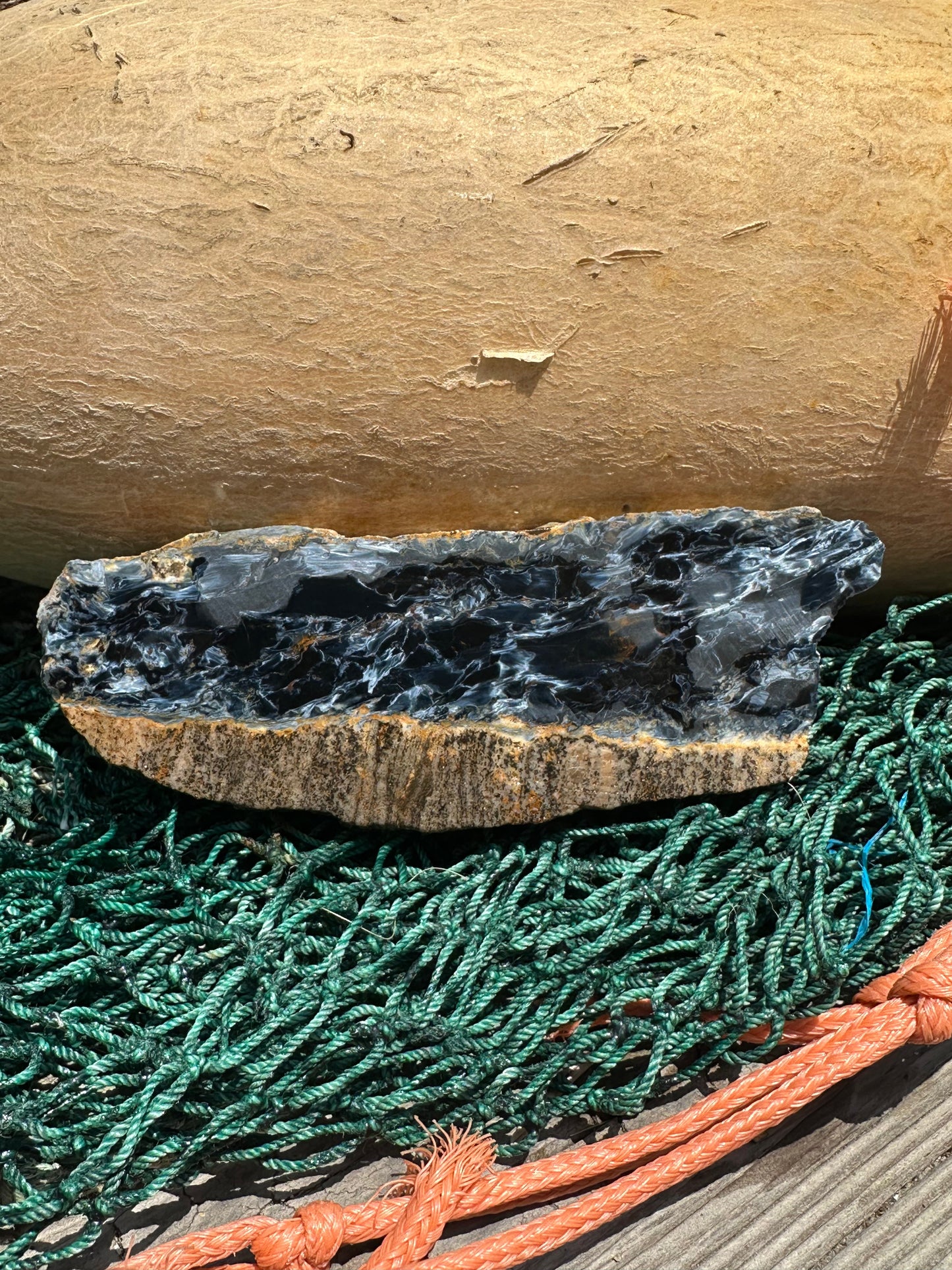 Pietersite Slab - 5.6x1.9x0.2" (Ouitja mine in Namibia)