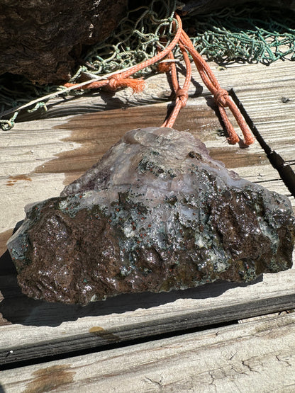Natural Amethyst Cluster Crystal – Raw Purple Quartz Geode (4.7x3.5x1.8")