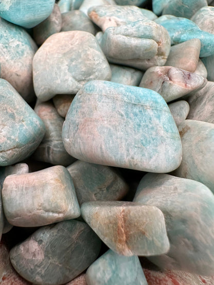 Raw Tumbled Larimar Pieces for Jewelry Supply & Crafts