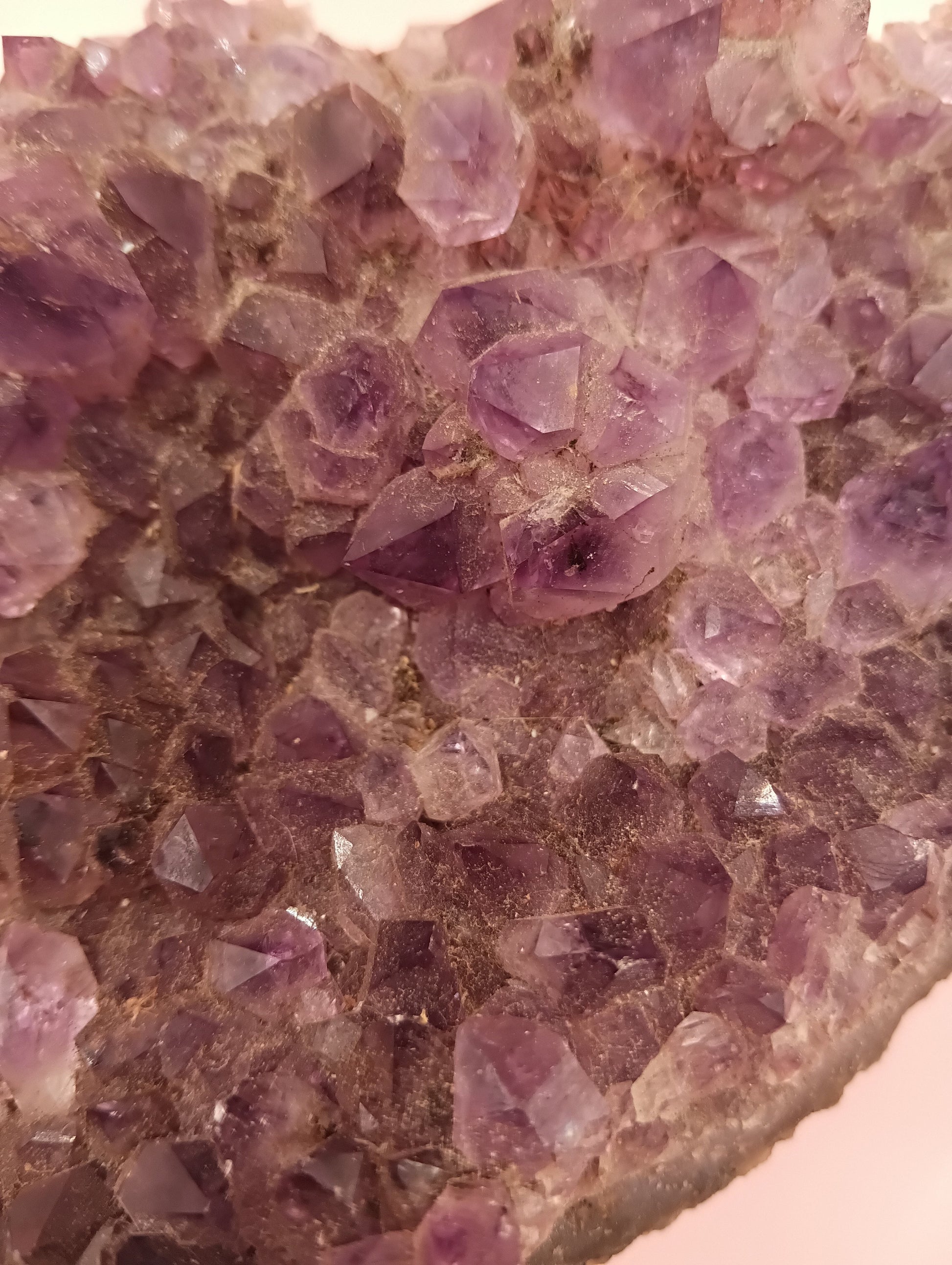 Natural Amethyst Cluster with Purple Quartz Points on Matrix – 4.7x3.5"