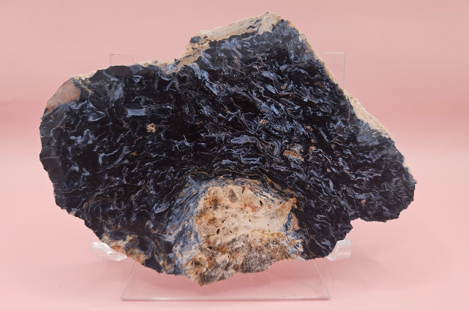 Rare Namibian Petersite stone specimen for mineral collectors, metaphysical decor, geology enthusiasts