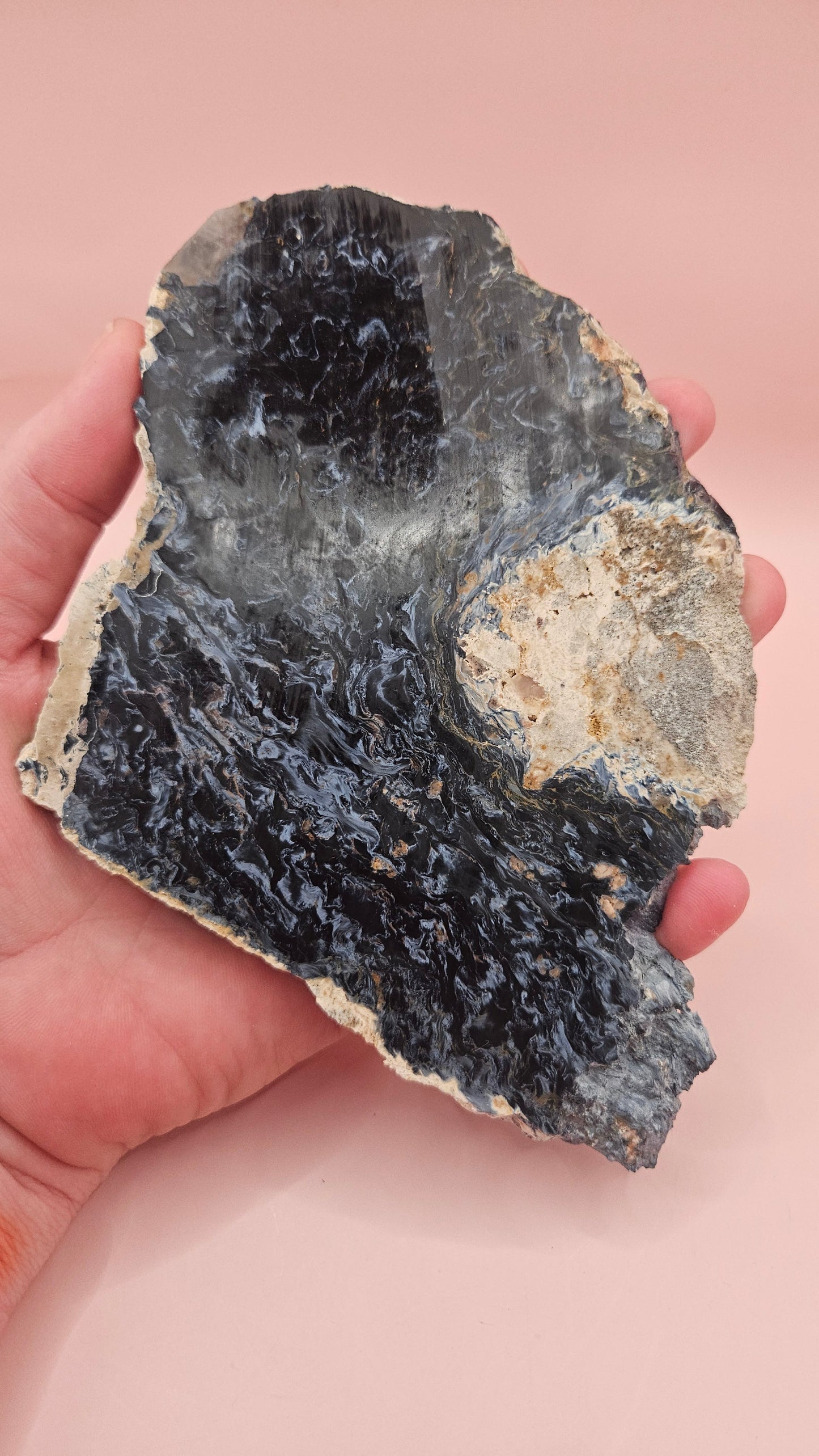 Rare Namibian Petersite stone specimen for mineral collectors, metaphysical decor, geology enthusiasts