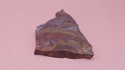 67g Hatch NM rhyolite slab with red, ochre, and gray flow banding –  volcanic stone ideal for lapidary, cabbing, or display
