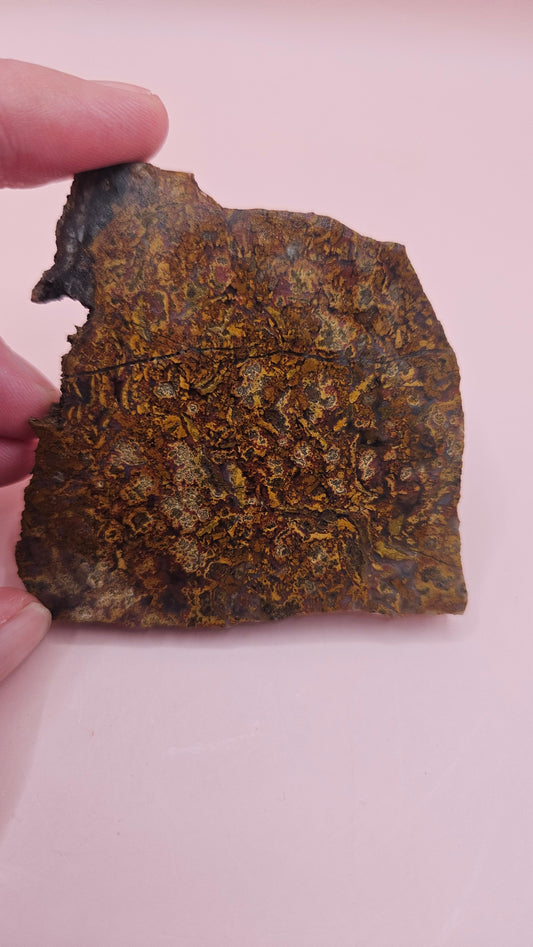 Moss Agate Slab – Earthy Patterns in a Natural Stone Canvas- 60 grams